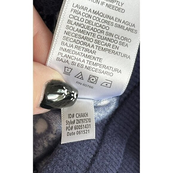 Nautica Women’s Sz XL Blue Aurora Dot Fleece 2 Piece Pajama Set - Picture 11 of 12